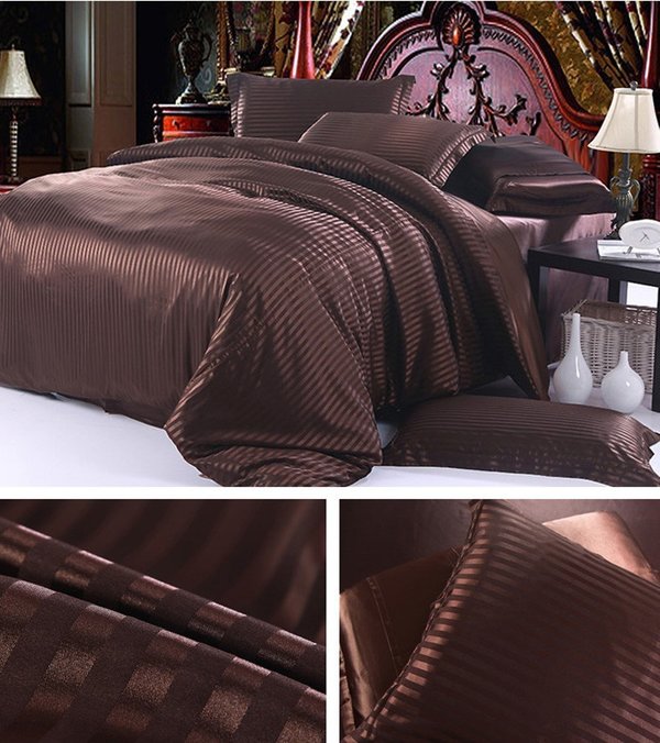 Silk Bedding Set Brown All In Design, Silk Duvet Cover Set King