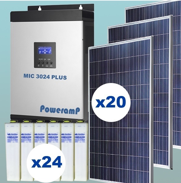 Kit solar de 5 kW inyección 0 con baterías