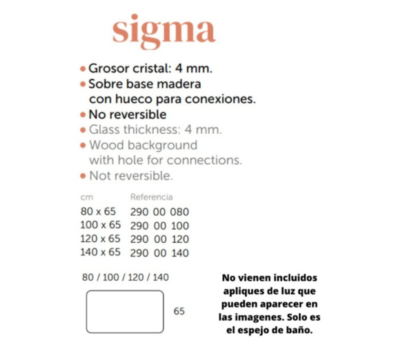 Espejo de Pared Rectangular Sigma